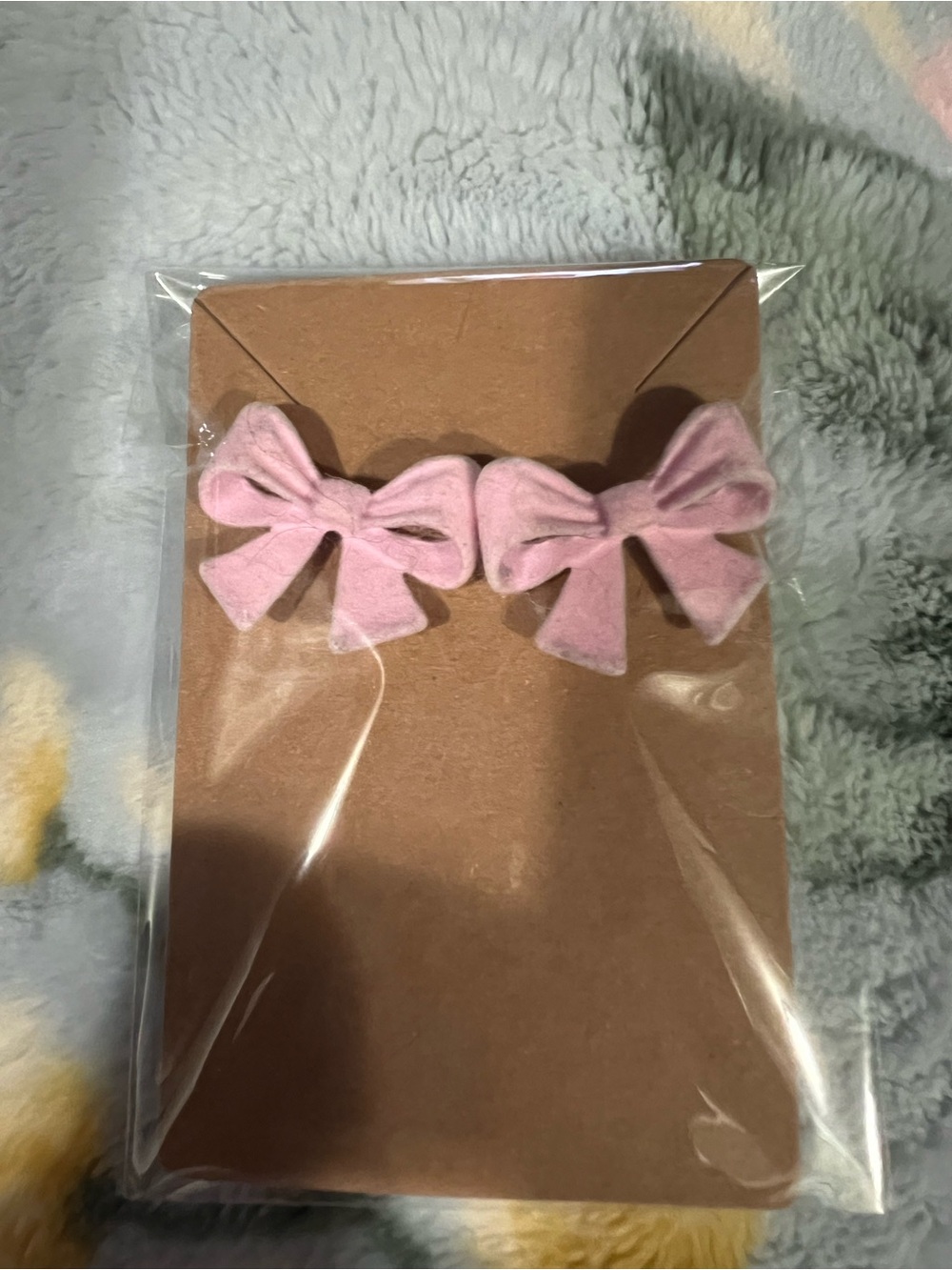 Velvet Bow earrings - Pink